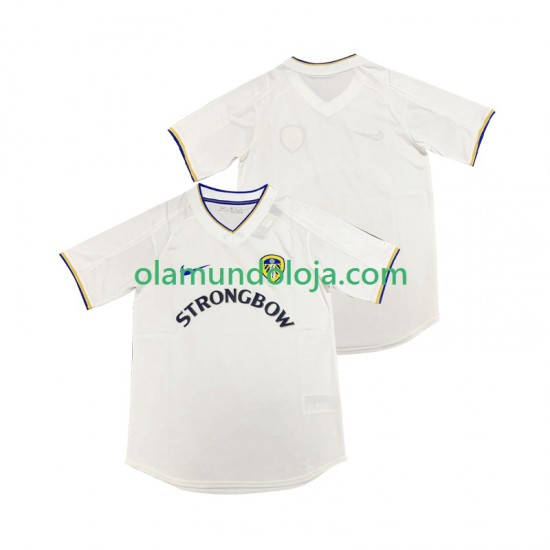 Camisola Leeds United 2000 2001 Retro Homem Equipamento Primeiro Manga Curta